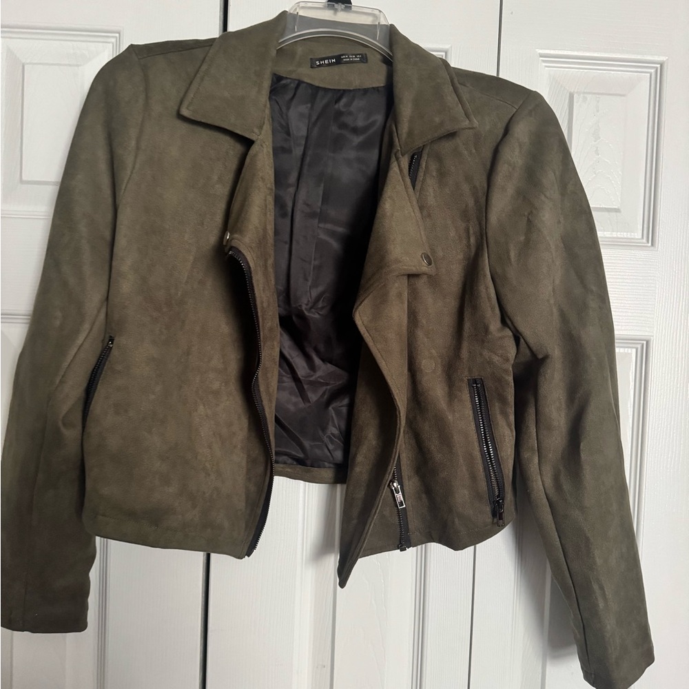 Forever 21 Olive Leather Jacket